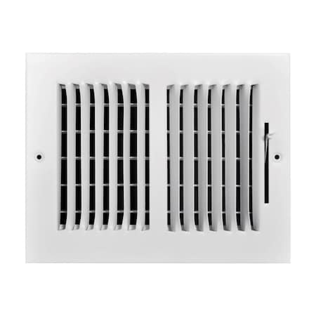 True Aire Tru Aire 4 in. H X 8 in. W 2-Way Powder Coat White Steel Wall/Ceiling Register C102M 08X04